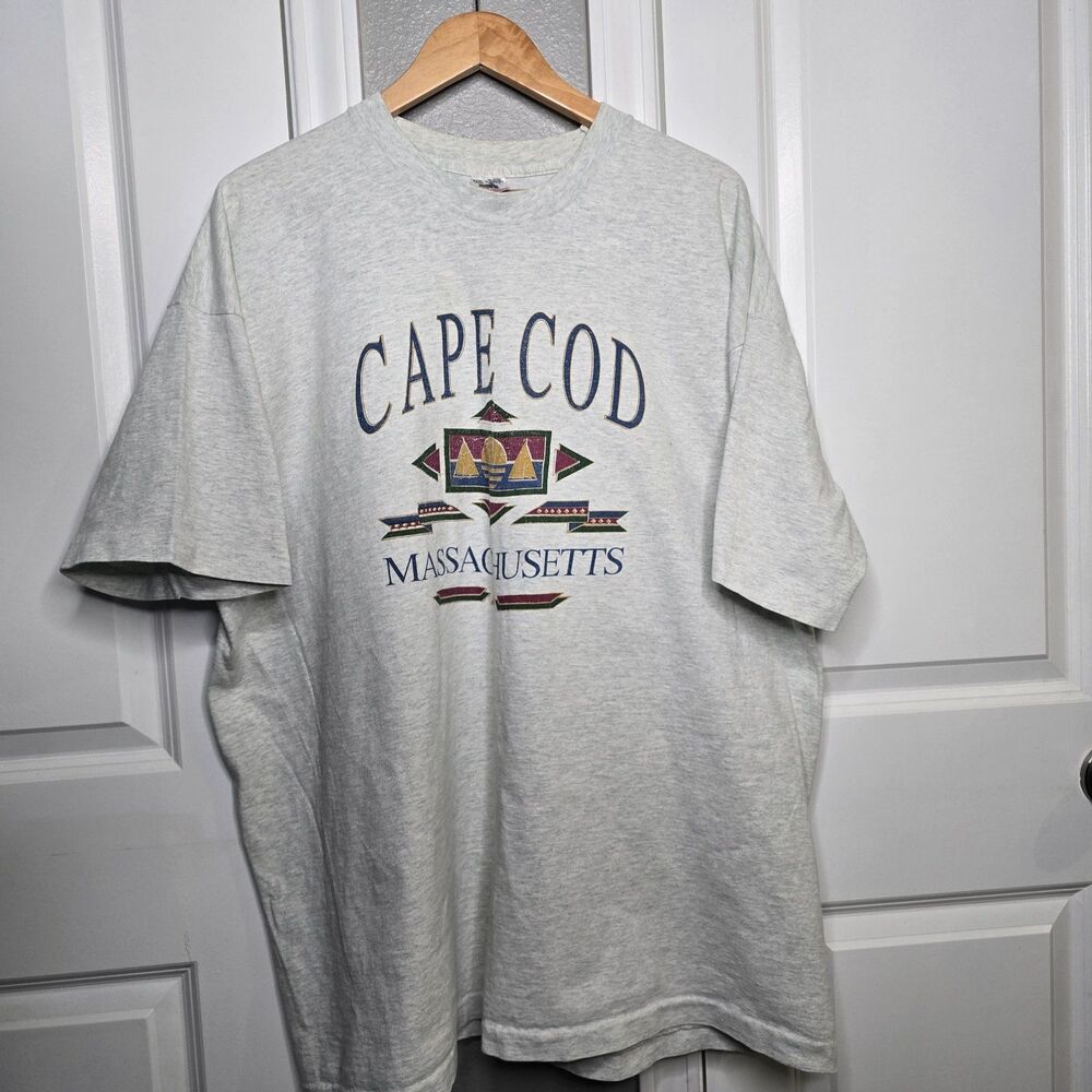 Cape Cod Vintage Fruit Of The Loom Men's 3XL Gray T Shirt